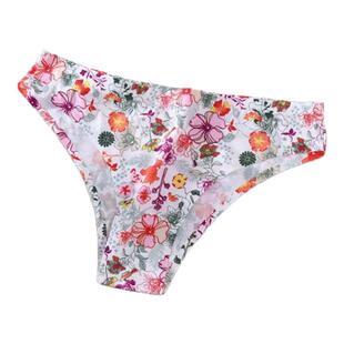 半包屁内裤女亲肤裸感蜜桃臀超低腰不夹臀印花高弹无痕半丁三角裤