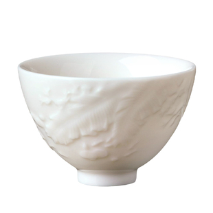 妙莲天香庄晓阳大师手工浮雕《大业有成》主人杯个人高档白瓷茶杯