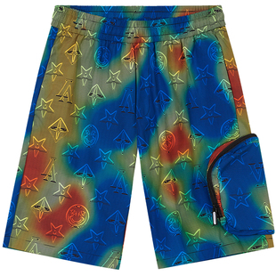 BM热像成印花裤子男夏季高街短裤男潮牌ins爆款百搭五分沙滩裤薄