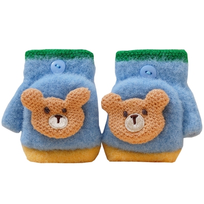 婴儿手套冬季薄款宝宝半指