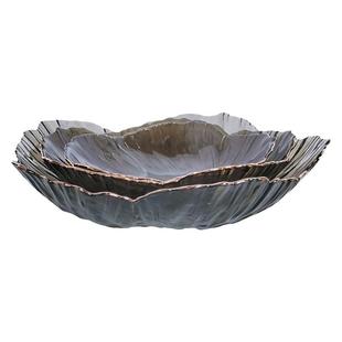 紫色水晶玻璃碗水果盘果然小果盘碟高端精致高颜值轻奢高级感家用