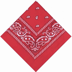 杨紫同款丝巾领巾ins街舞方巾嘻哈男潮红色纯棉百搭hiphop头巾女