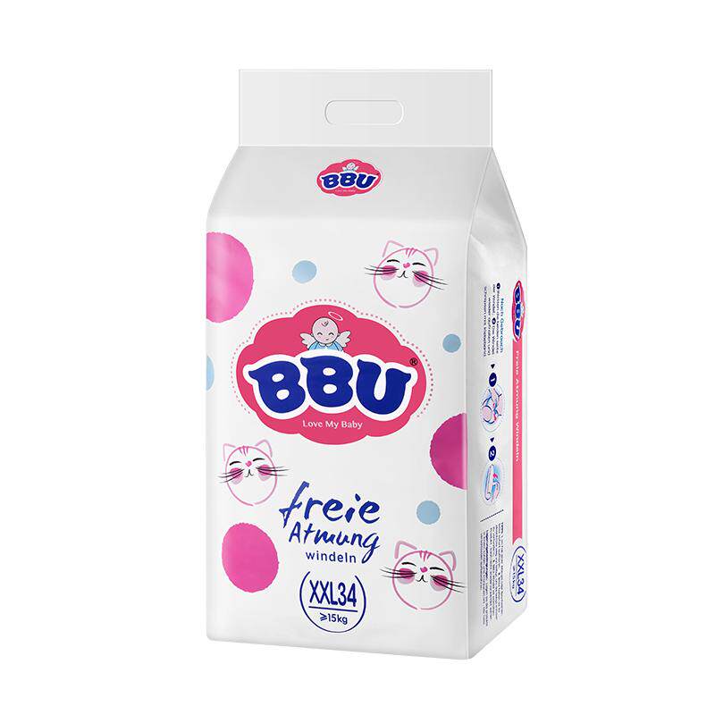 bbu超薄透气xxl34官方正品尿不湿