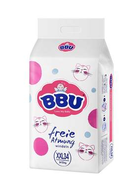bbu超薄透气xxl34官方正品尿不湿