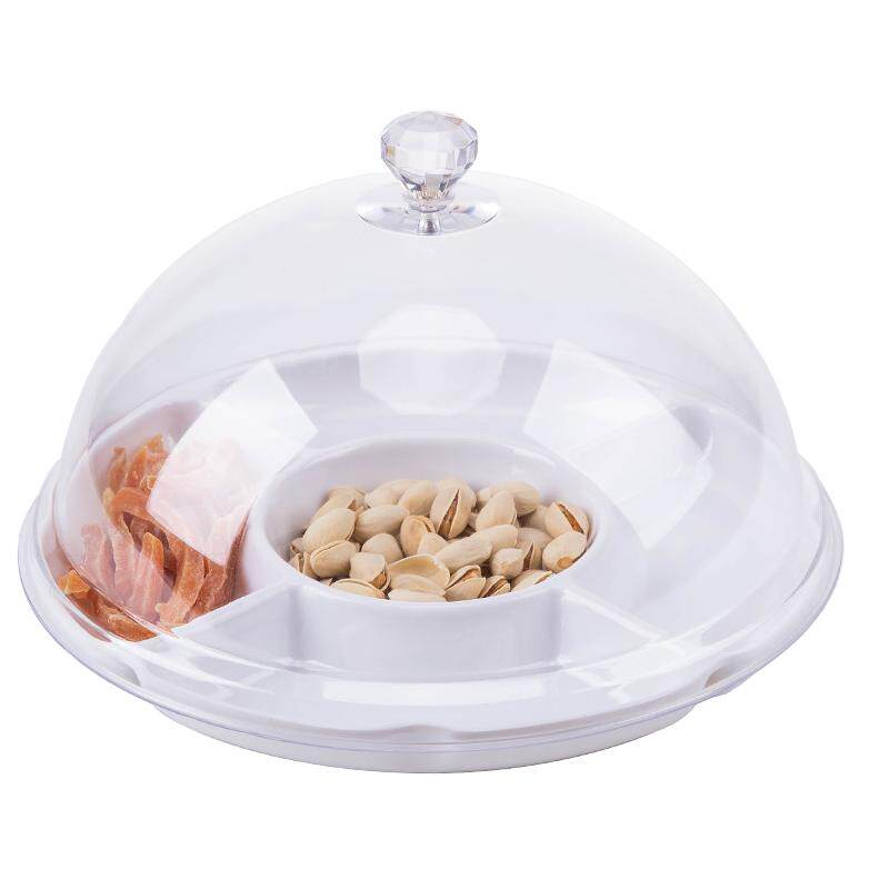 水果试吃盘分格带盖食品展示盘面包托盘盖子蛋糕零食品尝盘试吃盒