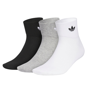 adidas阿迪达斯三叶草男女同款百搭舒适休闲袜三双装袜子JP1271