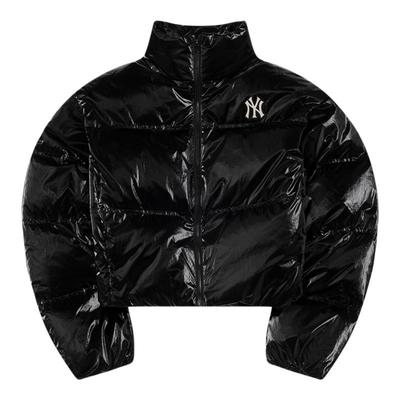 MLB亮面羽绒服女装2025冬季新款短款棉羽立领保暖外套3FDJB0556