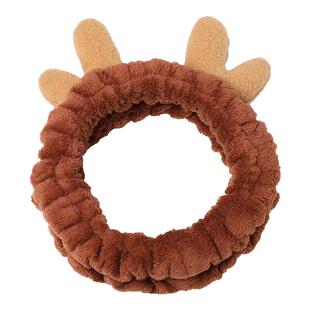 洗脸专用发箍可爱头箍发带女新款洋气时尚毛绒束发带洗漱防湿护腕