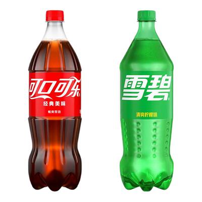 U先 可口可乐雪碧果粒橙碳酸饮料大瓶装汽水1.25L/升旗舰店正品TG