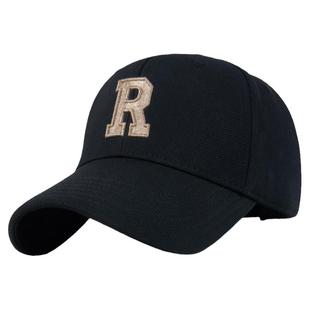 棒球帽子男秋冬季字母刺绣韩版潮硬顶鸭舌帽太阳帽户外休闲遮阳帽