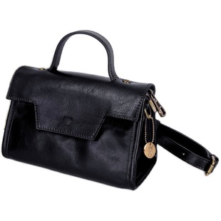 哈弘 秋冬新款高级复古风纯牛皮头层植鞣牛皮休闲女士单肩斜挎包