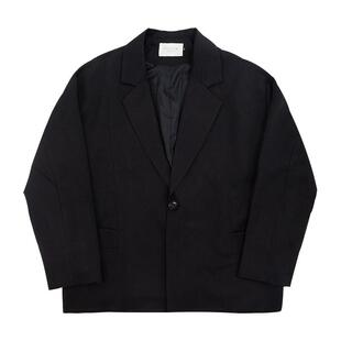Dashufulcrum韩版休闲西装外套男女单排扣DK制服休闲宽松垫肩西服