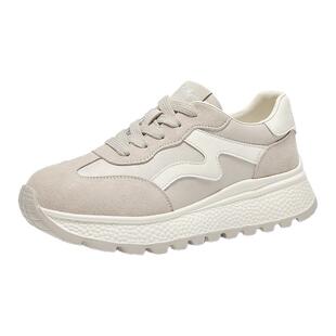 戈美其厚底运动鞋女2026春季新款软底休闲跑鞋百搭爆款老爹鞋女款