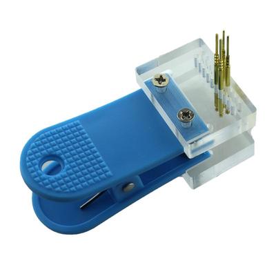 pcb烧录夹单排8/9/10弹簧针