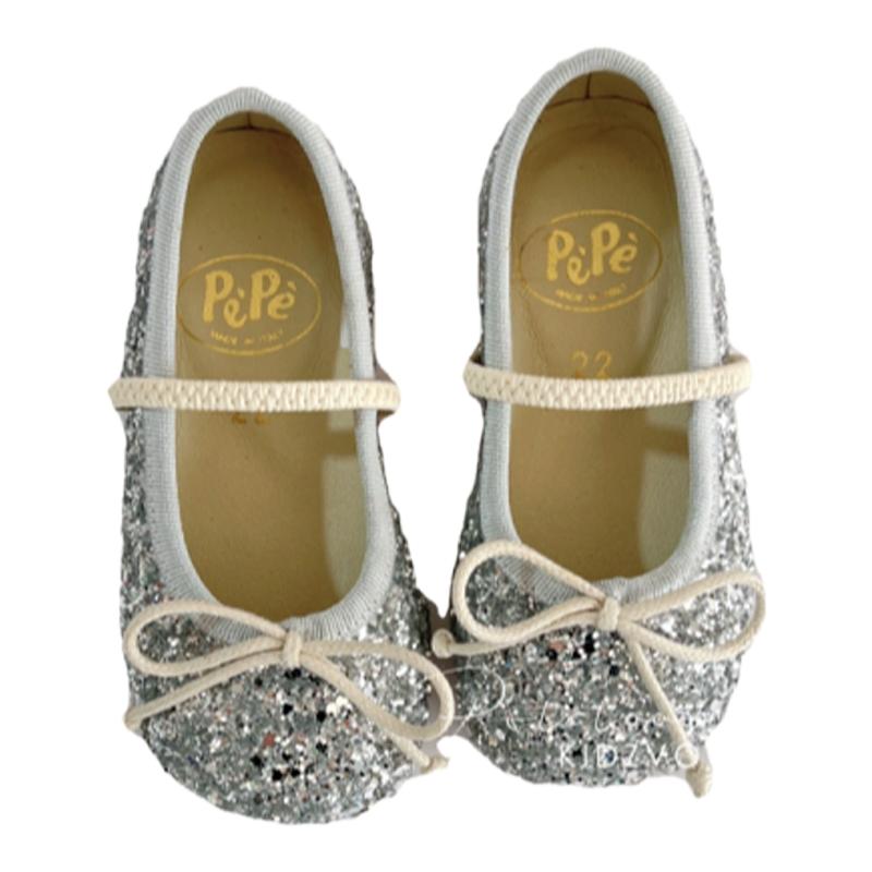 24SS新款现货意大利PEPE儿童手工皮鞋芭蕾鞋甜美春夏凉鞋真皮公主