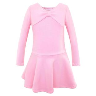 加绒加厚舞蹈服儿童女秋冬季芭蕾舞裙女童粉色跳舞练功服分体裙子