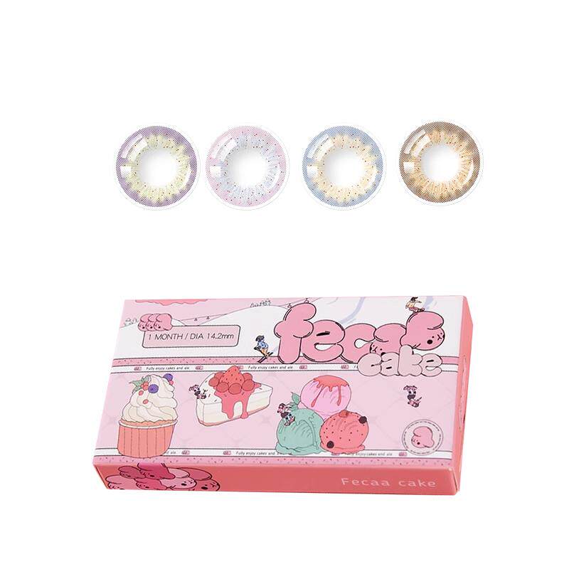 【限时清仓】Fecaa美瞳月抛2片装大小直径彩色隐形眼镜自然轻混血