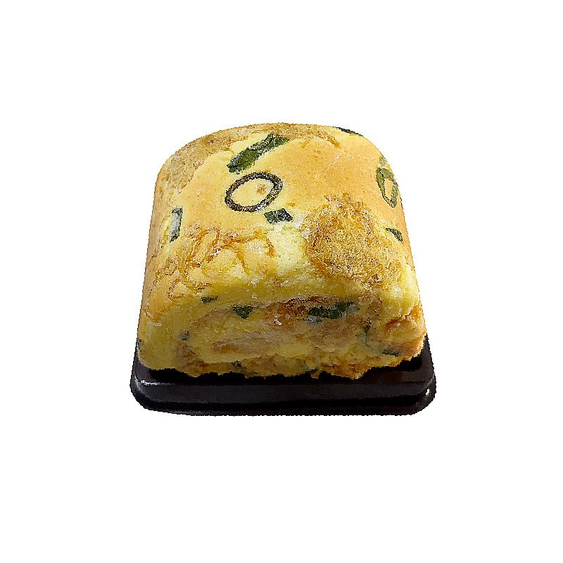 生酮无面粉无蔗糖葱香肉松卷蛋糕