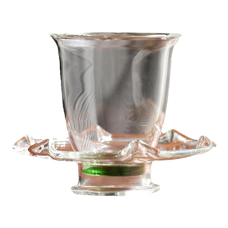 禾器纯色手工高硼硅玻璃品茗杯