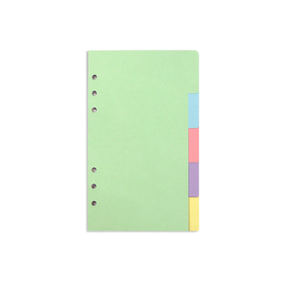 a5a6标准6孔活页手帐隔页纸彩色分类分页纸索引纸旅行本子分隔页