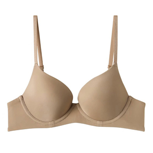 软钢圈一片式无痕光面薄款防下垂少女运动大胸显小双排扣内衣文胸