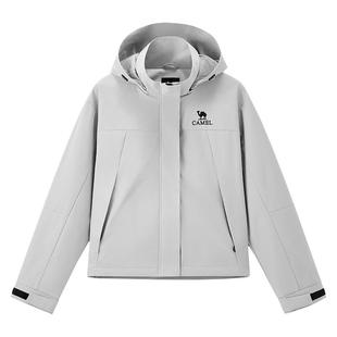 骆驼山海夹克3.0女装2025新款春秋防风防泼水休闲工装夹克短外套