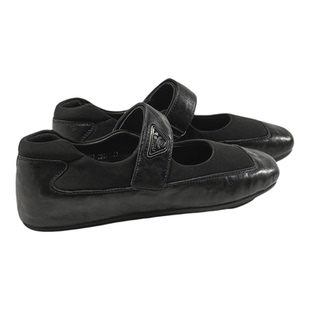 MILLIE'S/妙丽复古风黑色玛丽珍鞋女魔术贴浅口单鞋舒适春夏新款