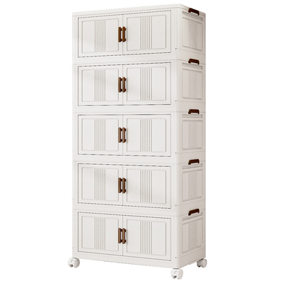 双开门家用折叠收纳箱多层储物柜