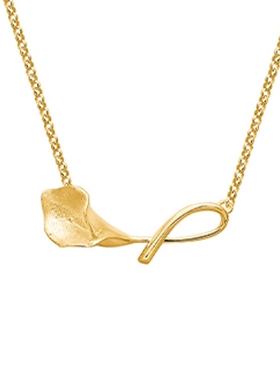 椿屿马蹄莲纯银项链锁骨链新中式