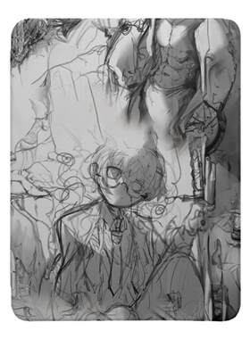 三折剑客动漫插画IPAD平板保护套