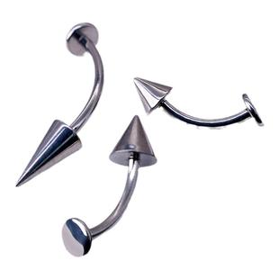 rockboilF136钛合金唇钉内牙弯杆恶魔钉上唇钉可爱虎牙钉穿孔饰品