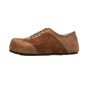 里外全牛皮勃肯单鞋2026款棕色反绒皮男鞋薄底内增高复古休闲皮鞋