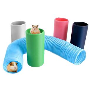 宠物伸缩通道兔子雪貂仓鼠刺猬龙猫隧道玩具管道造景15cm可折叠管