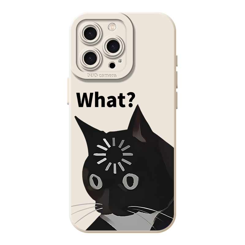 what黑猫适用苹果17pro手机壳iphone13promax液态16硅胶15华为mate70新款pura80pro小