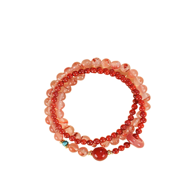 【杭州灵隐官方】南红双圈手串