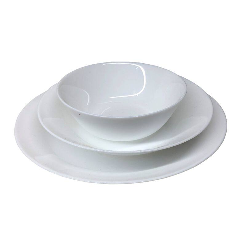 盘子IKEA/宜家玻璃白色餐具