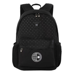 黑色书包男初高中学生双肩包2025新款尼龙防水轻便大容量休闲男包