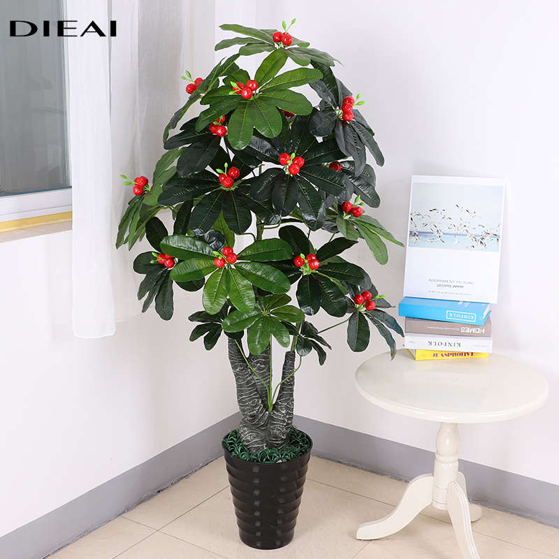 仿真植物发财树客厅落地大型盆栽景室内装饰塑料花假树假花艺摆件