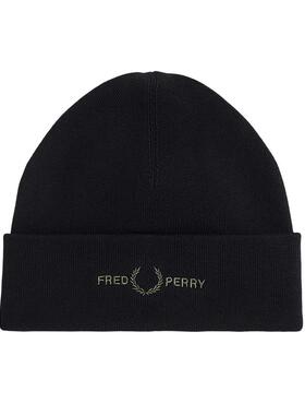 FRED PERRY男款翻边针织帽2026秋季新款简约英伦风套头帽毛线帽