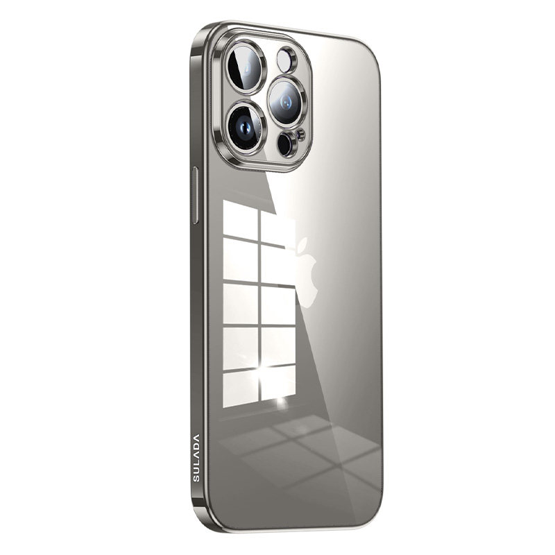 苏拉达适用于苹果15手机壳iPhone16ProMax全包防摔17Air透明电镀软壳硅胶简约14/13超薄保护壳新款男女