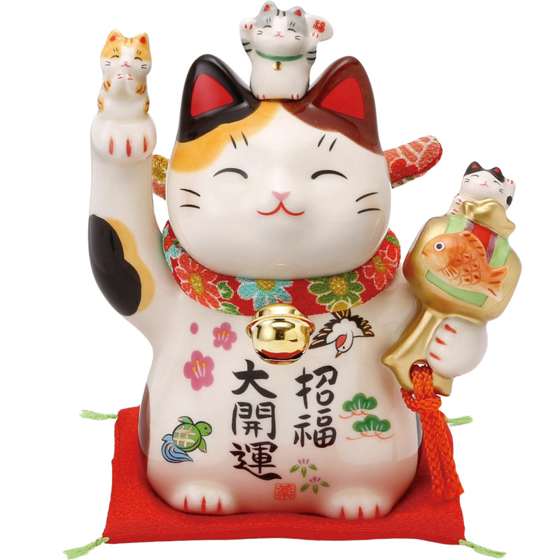 药师窑陶瓷招财猫日式可爱治愈系