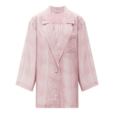 COCOBELLA古法炒色刺绣休闲西装松弛感穿搭女粉色西服外套SI0008