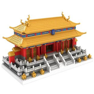 故宫太和殿榫卯结构积木玩具益智拼装拼图成人版中国建筑模型摆件
