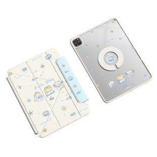 适用iPadPro保护套2025新款ipadair7/6苹果ipad11保护壳10代mini7平板air5磁吸拆分4笔槽Y折搭扣12.9防弯旋转