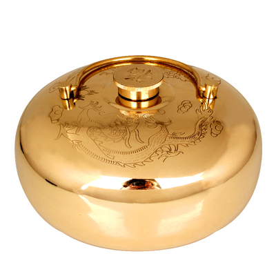 汤婆子黄铜暖手炉暖被窝送布套