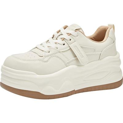 大东时尚休闲平底圆头小白鞋