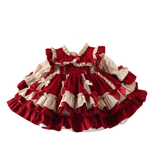 原创正版洛丽塔洋装女童裙重工打造lolita蓬蓬公主裙春节拜年服装