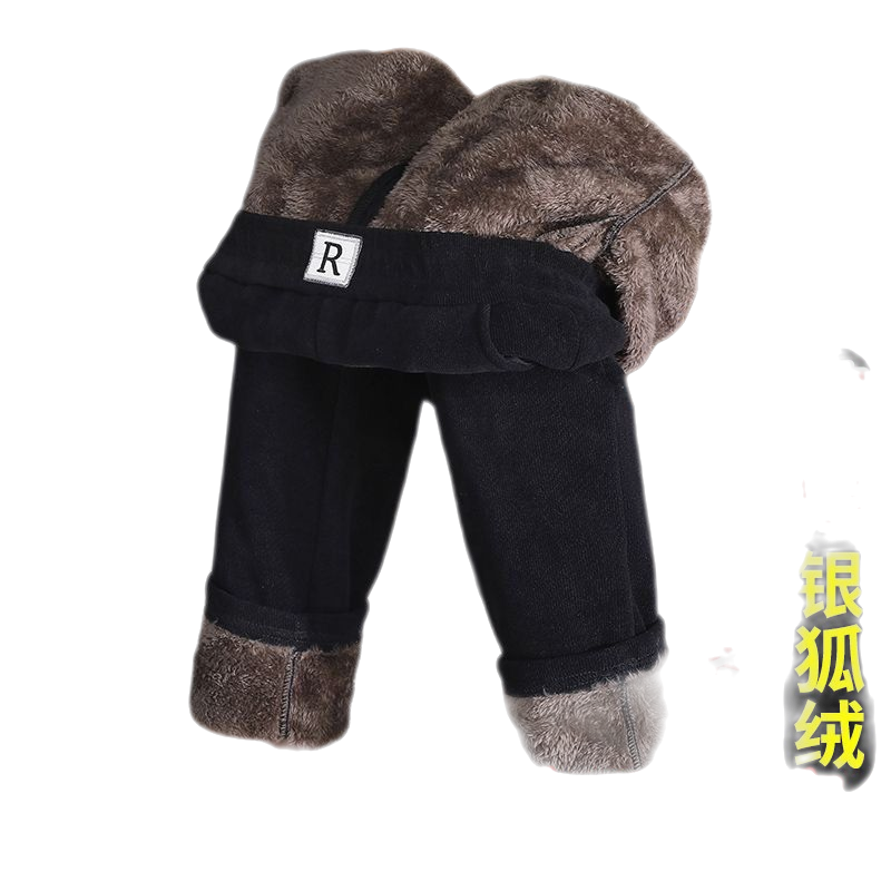 加绒秋冬季灯芯绒裤子女妈妈装高腰中老年女裤休闲哈伦直筒裤