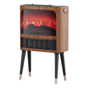 暖风机家用新型取暖器小型壁炉办公室桌下石墨烯电暖气烤脚仿真火取暖神器冬季室内烤火炉小太阳政府补贴新款