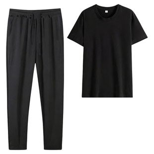 监狱看守所男女款夏季衣物纯棉短袖长裤t恤2两件套夏天拘留所套装